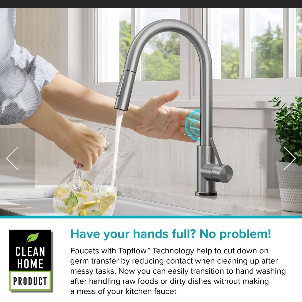 Kraus
Single Handle Touch Pull Down Contemporary Sprayer Kitchen Faucet